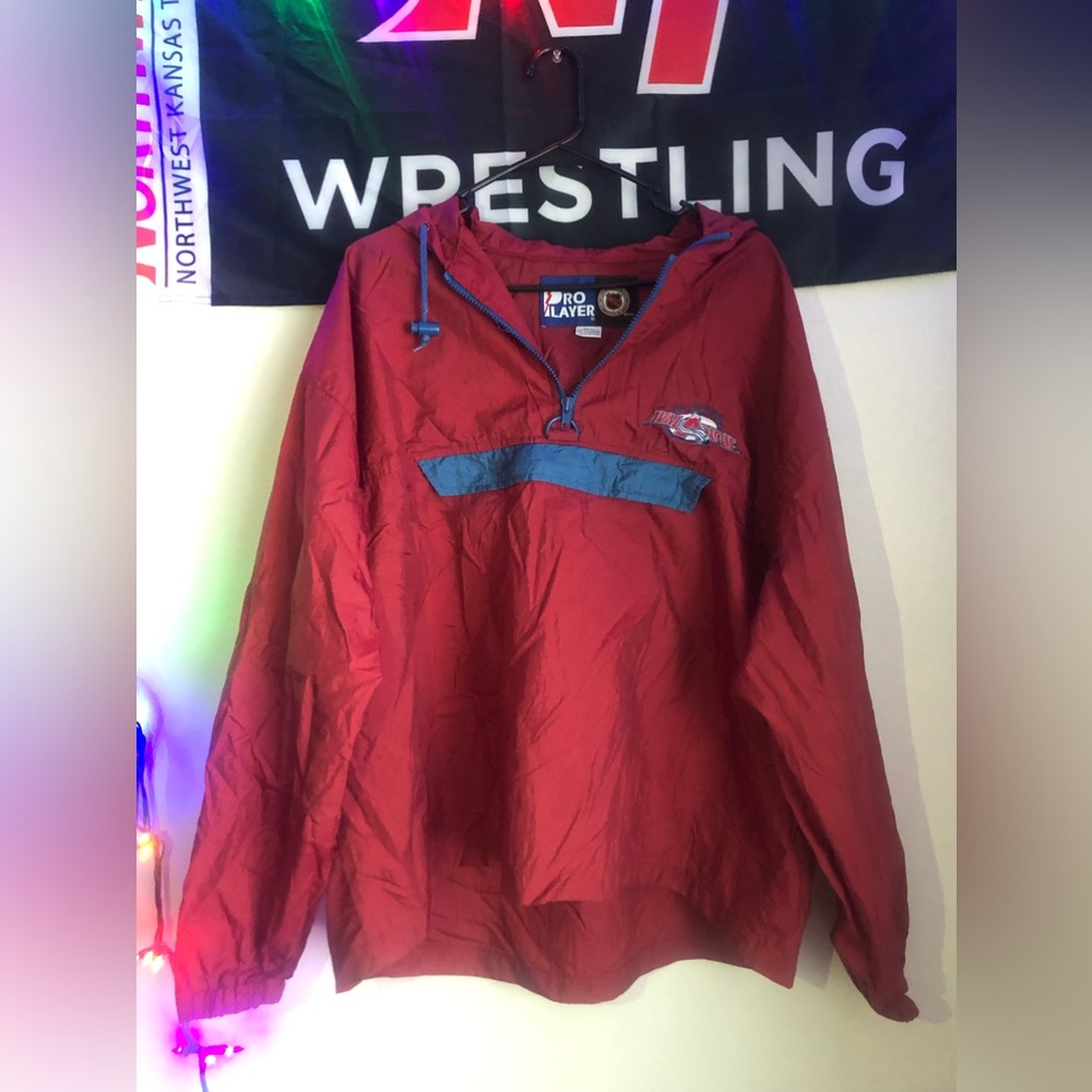 Vintage Colorado avalanche pro-layer windbreaker 3 quarter zip